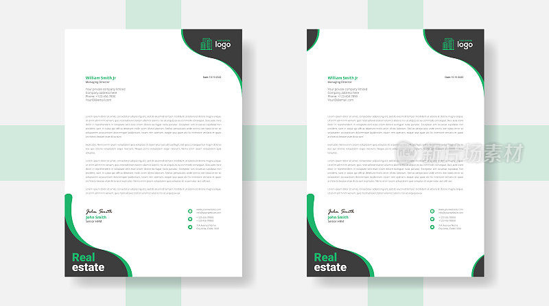 Letterhead corporate business professional invitation template design